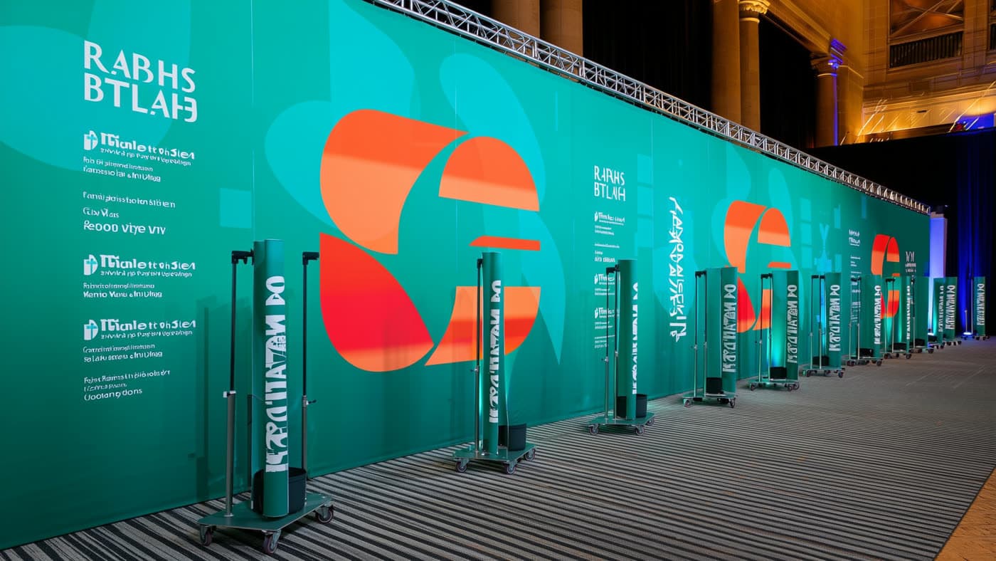 Event Backdrop — large-format print work