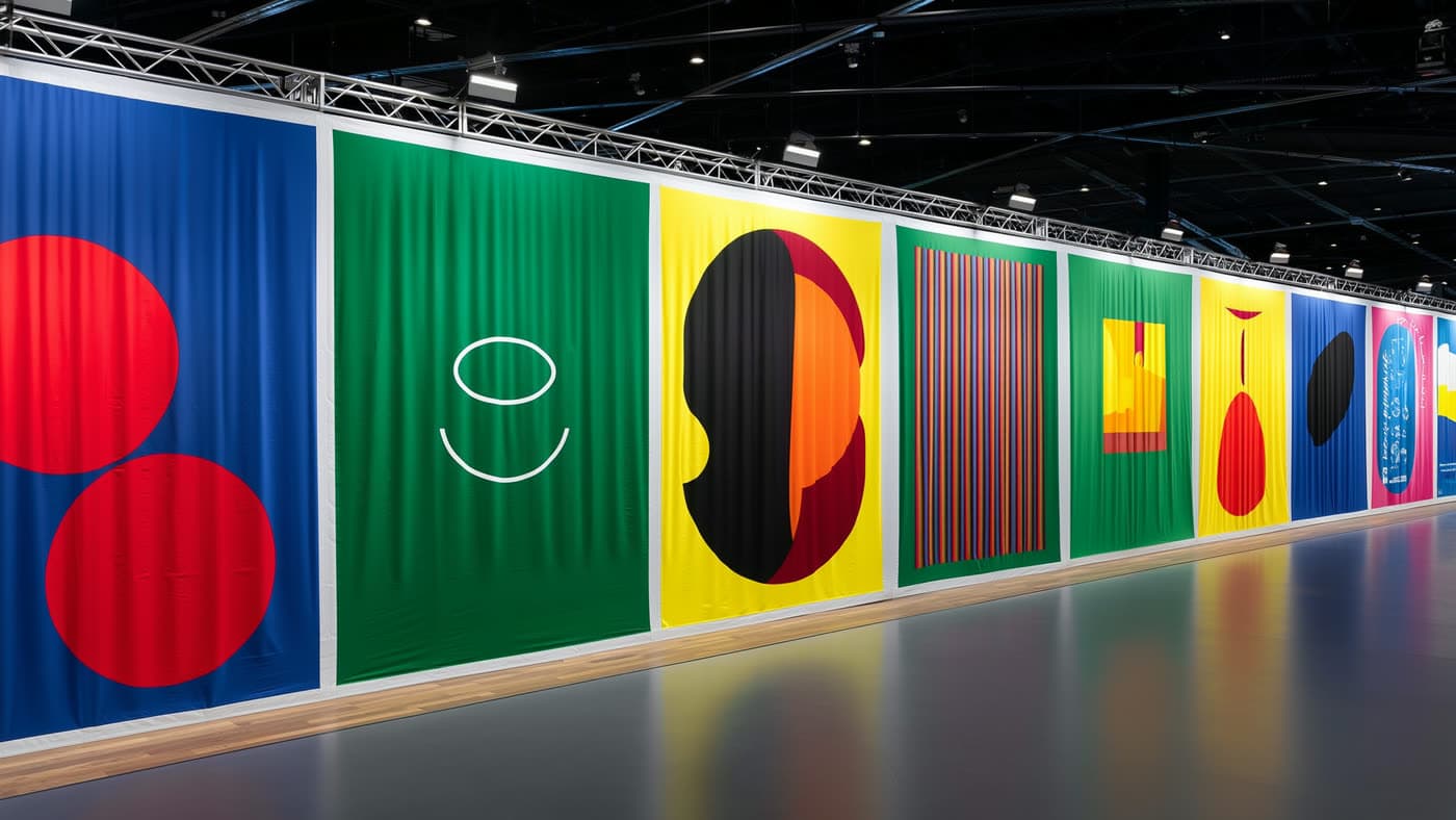 Exhibition Soft Signage — large-format print work